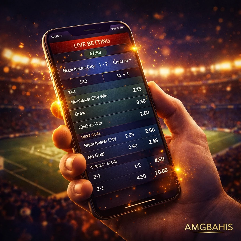 Amgbahis mobil canlı bahis uygulaması ile maç takibi