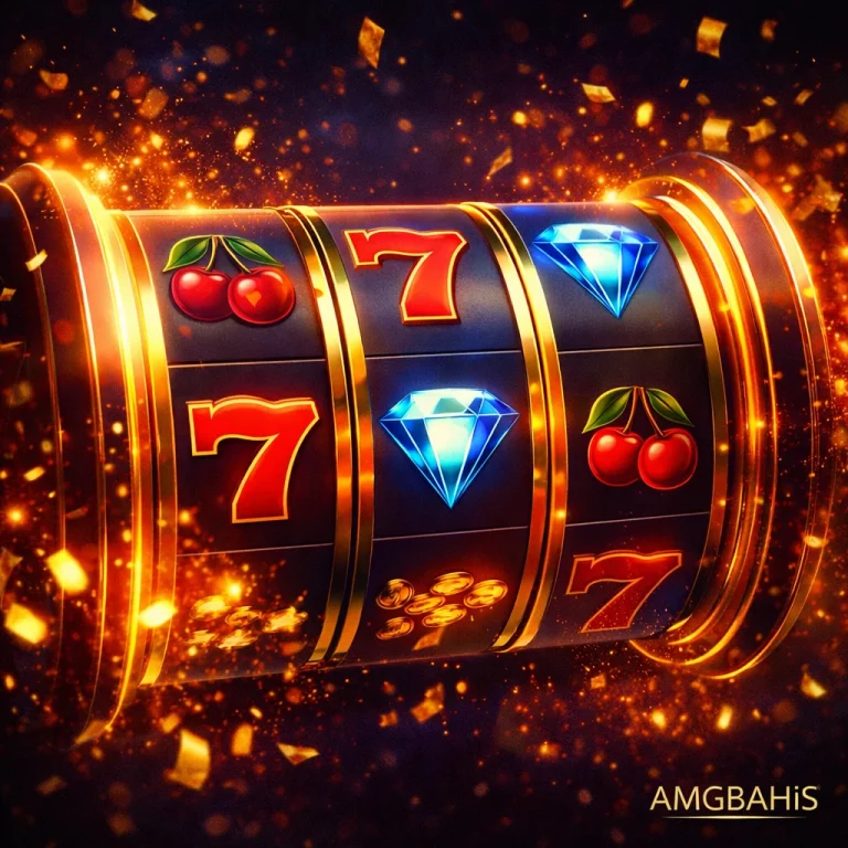Amgbahis neon ışıklı slot makinesi oyunu