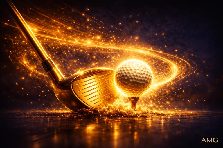 Amgbahis altın golf sopası ve topu