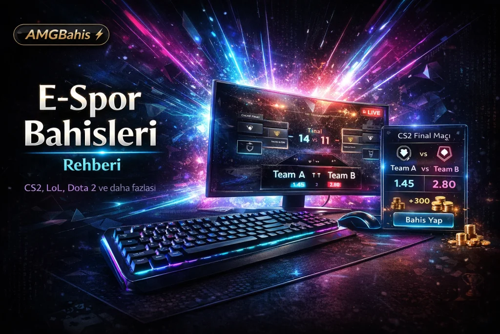 Amgbahis e-spor bahisleri rehberi – CS2, League of Legends ve Dota2 üzerine canlı bahis ekranı